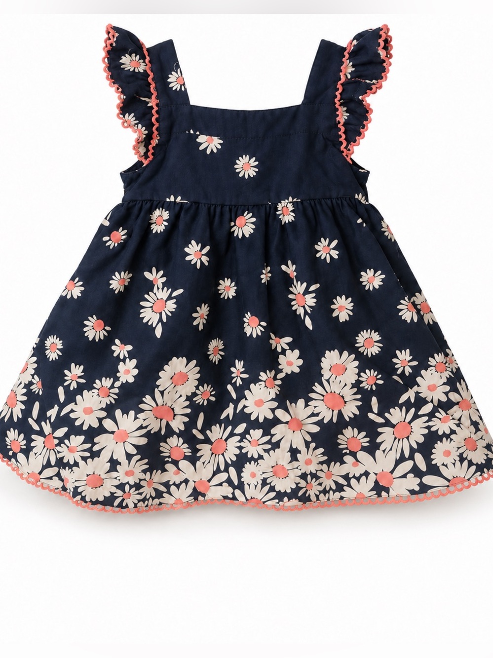 NWT Penelope Mack Navy Daisy Dress & Bloomers Set 12M